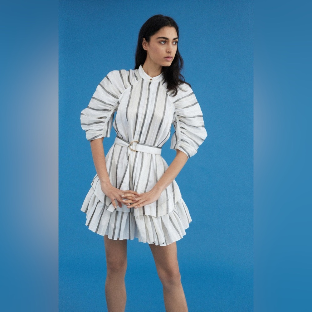 Acler Leighton Puff-Sleeve Dress Size: S